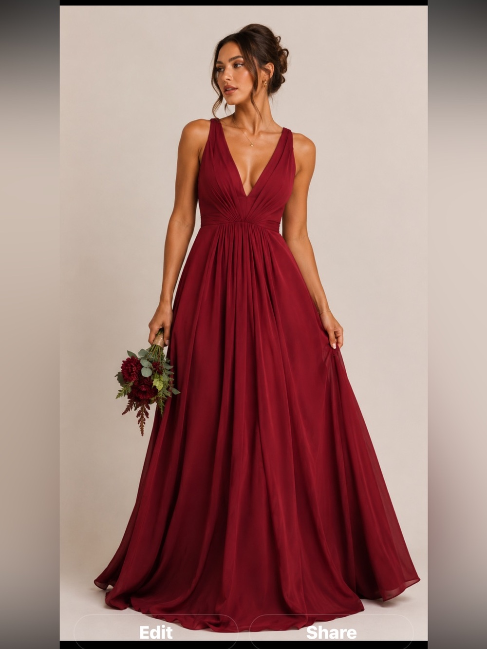 Social bridesmaids burgundy dress size 6